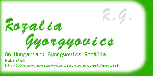 rozalia gyorgyovics business card